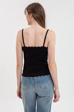 Adelle II Scalloped Edge Knit Tank