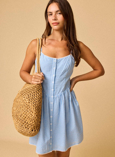 Porch Swing Gingham Dress