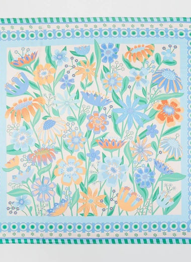 Assorted Flower Print Square Bandana Scarf