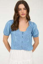 Bluebell Embroidered Top