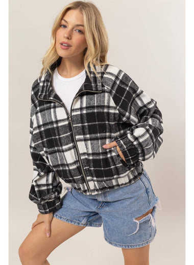 Heartland Plaid Zip-Up Jacket
