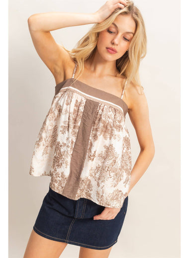 Printed Strappy Top