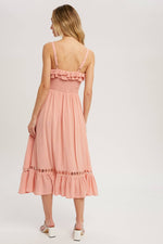 Blush Breeze Mini Frill Dress