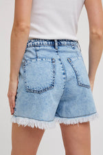Sorene Denim Frayed Skort