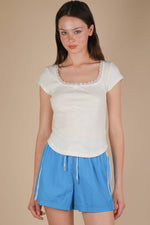 Lovelace Ribbed Knit Top