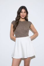 Boldly Untamed Cheetah Cap Sleeve Bodysuit