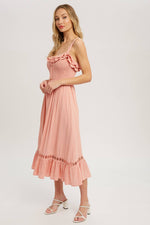 Blush Breeze Mini Frill Dress