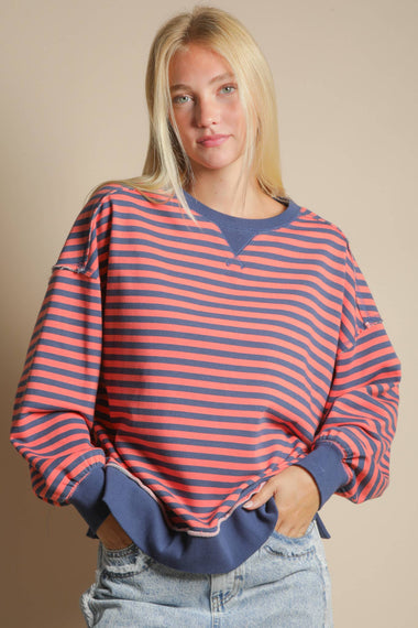 Driftline Stripe Knit Oversized Top