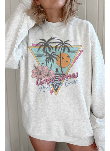 Good Times & Tan Lines Oversized Sweatshirt