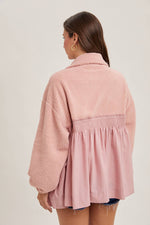 Jenni Fleece Contrast Babydoll Jacket