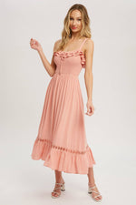 Blush Breeze Mini Frill Dress