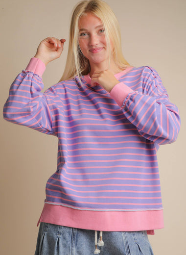 Driftline Stripe Knit Oversized Top
