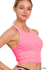 Fierce High Neck Built-in Bra Top