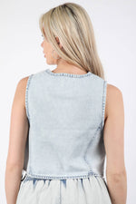 Prairie Rose Denim Vest