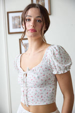 Cherry Bliss Puff Sleeve Top