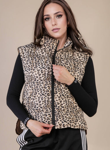 Sierra Leopard Puffer Padded Vest