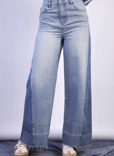 Freedom Flow Wide Leg Contrast Jean