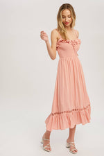 Blush Breeze Mini Frill Dress
