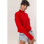 Enchant High Neck Reverse Seam Sweater