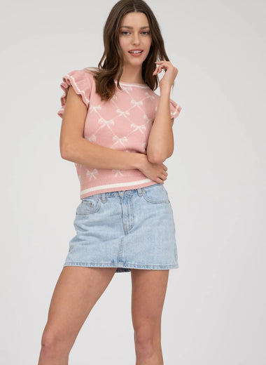 Lottie Bow Ruffle Sweater