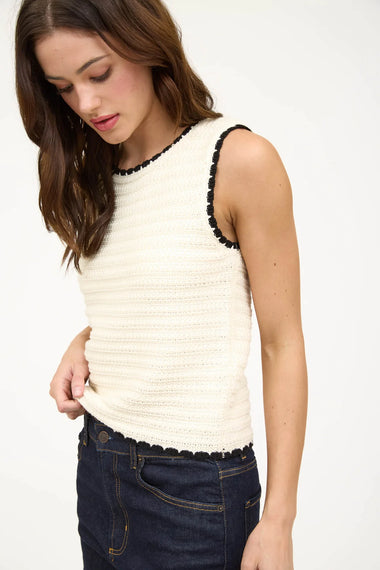 The Coastline Crochet Sweater Top