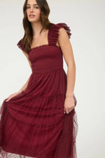 Dahlia Dot Midi Dress