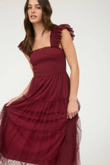 Dahlia Dot Midi Dress