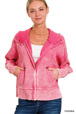 Wesleigh Waffle Zip Up