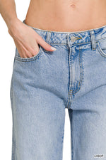 The Olivia Wide-Leg Cuffed Jeans