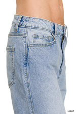 The Olivia Wide-Leg Cuffed Jeans