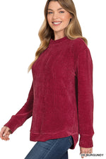 Sweet Like Honey Chenille Sweater Long Sleeve