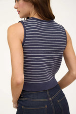 The Harbor Stripe Cardigan Vest