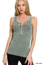 The Drift Ribbed Henley Tank