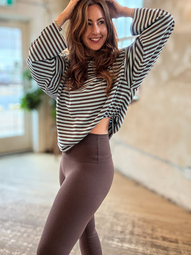 Seattle Stripe Long Sleeve Top