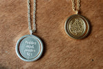 Mantra Medallion Necklace