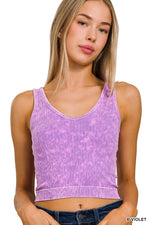 Two-Way Soft-Luxe Ribbed Crop Tank