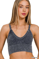 Fierce Luxe Ribbed Washed Cropped Cami