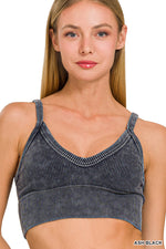 Fierce Luxe Ribbed Washed Cropped Cami