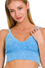 Fierce Luxe Ribbed Washed Cropped Cami