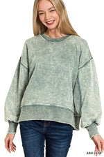 Echo Acid Wash Pullover Crewneck