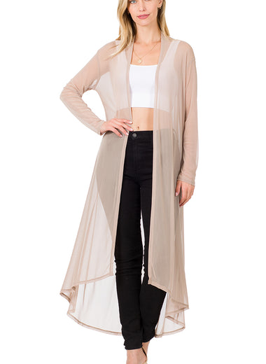 Sun Down Mesh Open Front Cover-up