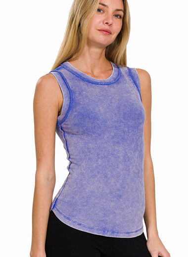 Willow Washed Ribbed Tank
