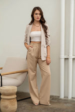 Sophia Ruched 3/4 Sleeve Blazer