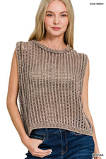 Wild Heart Fishnet Washed Vest