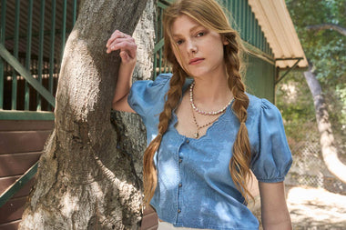 Bluebell Embroidered Top