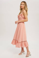 Blush Breeze Mini Frill Dress