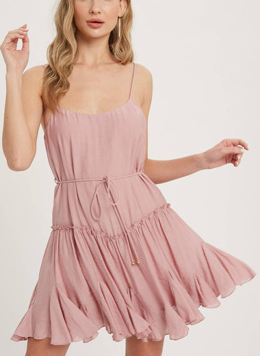 Meadow Swing Cami Dress (Rose colour)