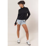 Enchant High Neck Reverse Seam Sweater