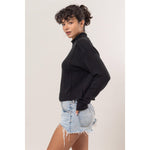 Enchant High Neck Reverse Seam Sweater