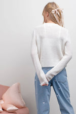 Sloane Tie Bow Cardigan Sweater